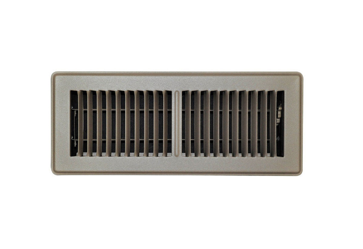 Truaire C150MB 04X14 2-Way Floor Register, Brown, Steel, 14 inch x  4 inch