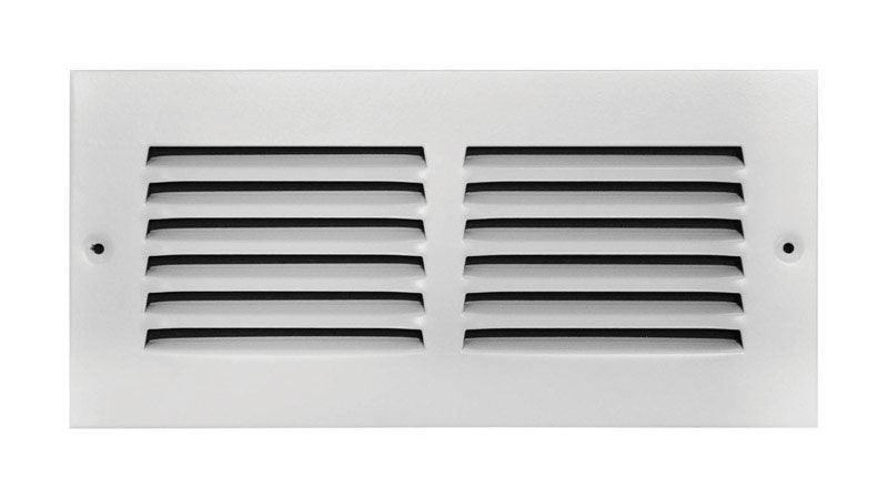 Truaire C17010X04 Steel Return Air Grille, 10 Inches x 4 Inches, White, Powder Coat