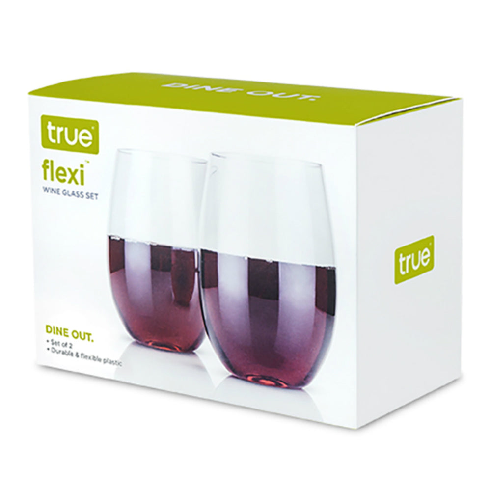 True 3039 Flexi Dine Out Wine Glass, Plastic, Clear