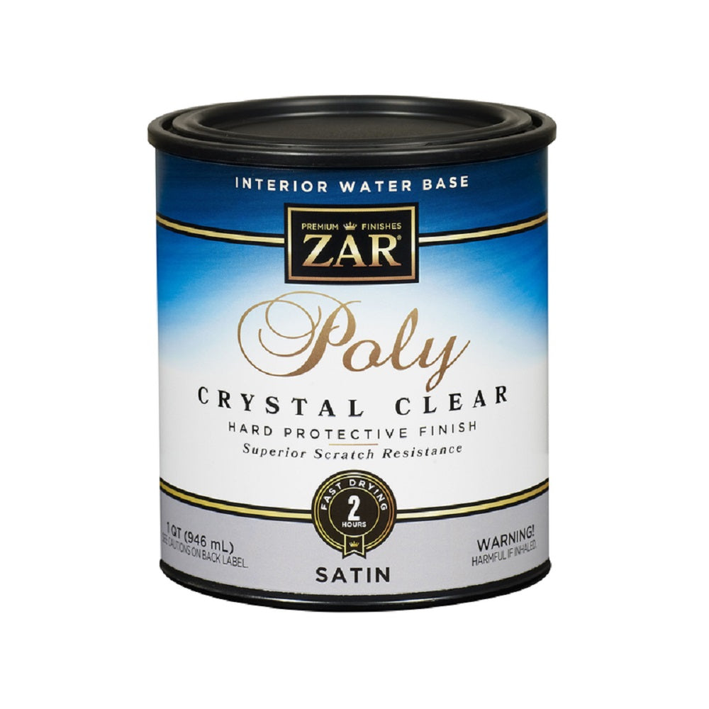 ZAR 32512 Aqua Water-Based Polyurethane, Clear, 1 qt