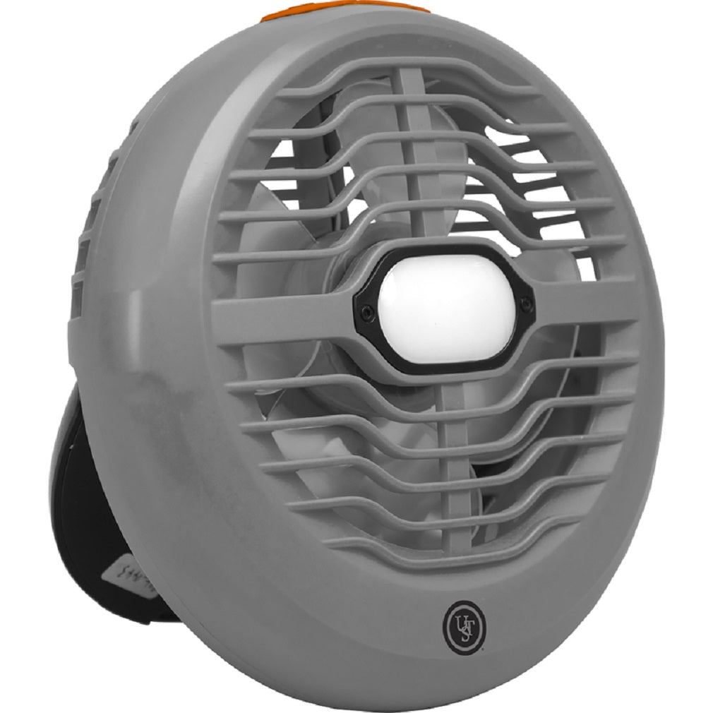 UST 20-12578 Rechargeable Brila Tent Fan with Light, Gray