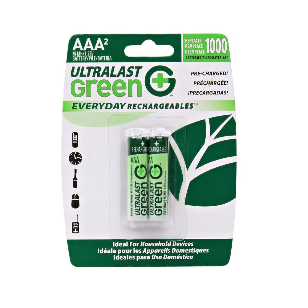 UltraLast ULGED2AAA Rechargeable Battery, 1.2 Volt