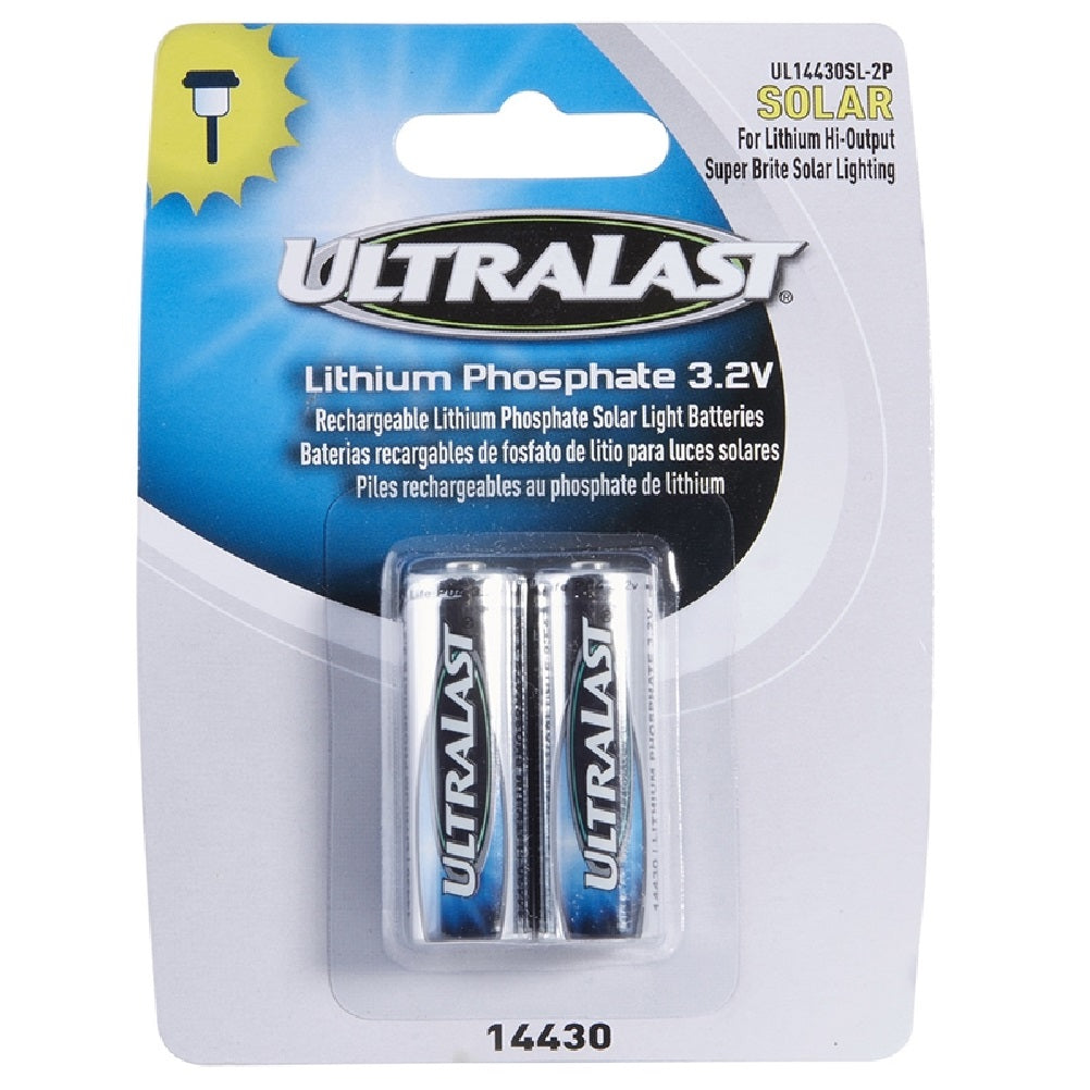 Ultralast UL14430SL-2P Lithium Phosphate Solar Rechargeable Battery