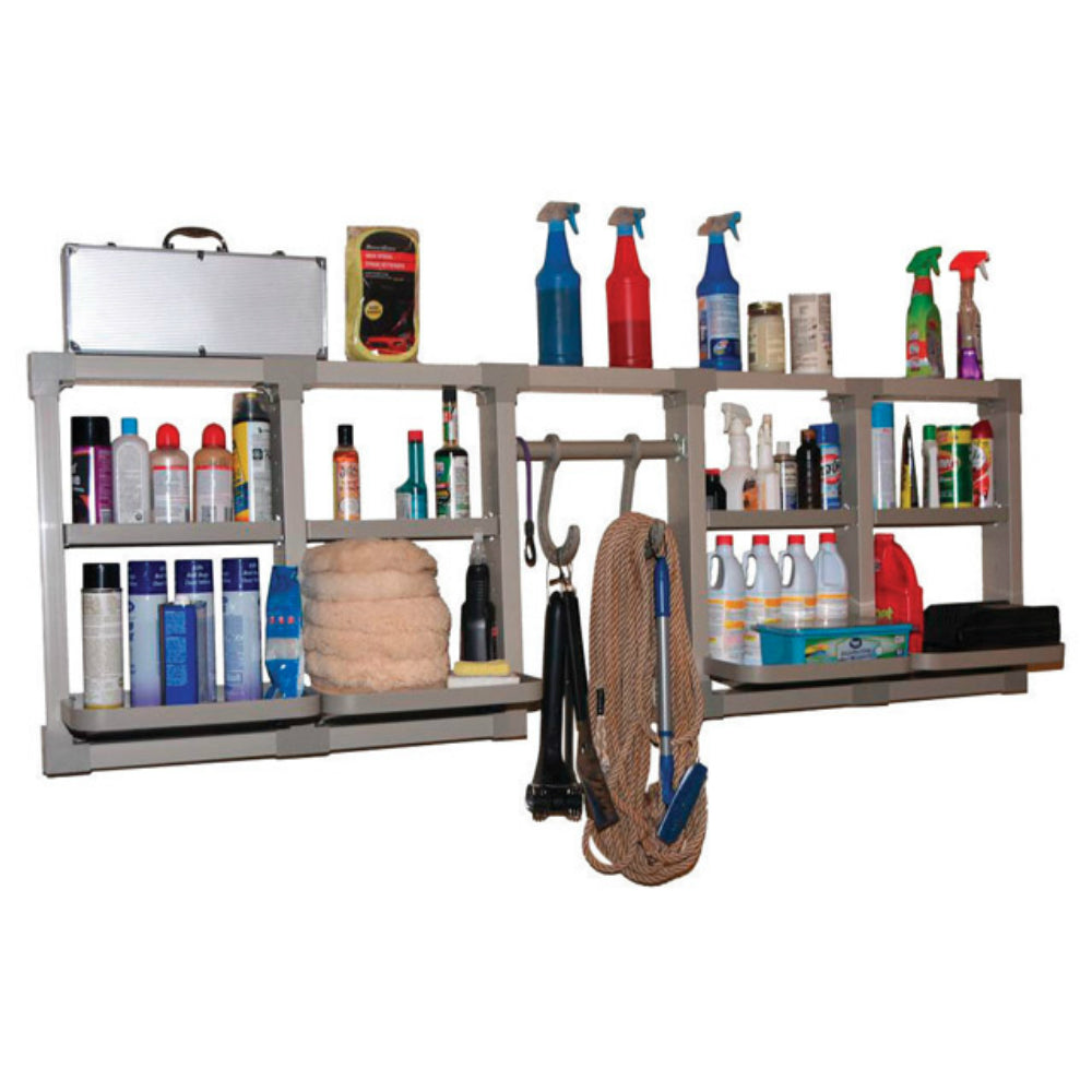 Uni-Caddy 01173700 Heavy Duty Pvc Versacaddy Garage Wall Shelf Kit, 80"x24"x4"