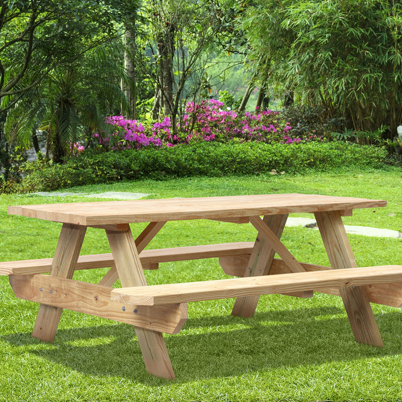 Outdoor Essentials 307674 Picnic Table, Brown, 27.75 inch
