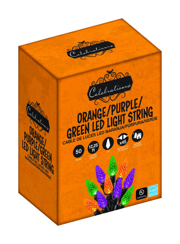 Celebrations 31326-71 Halloween Led String Lights, 50 Count, Multi-Color