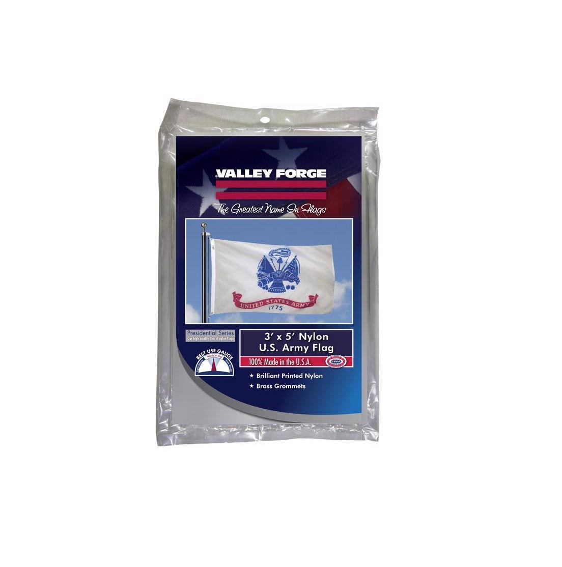 Valley Forge BTUSAM3 Military Army Flag, Nylon