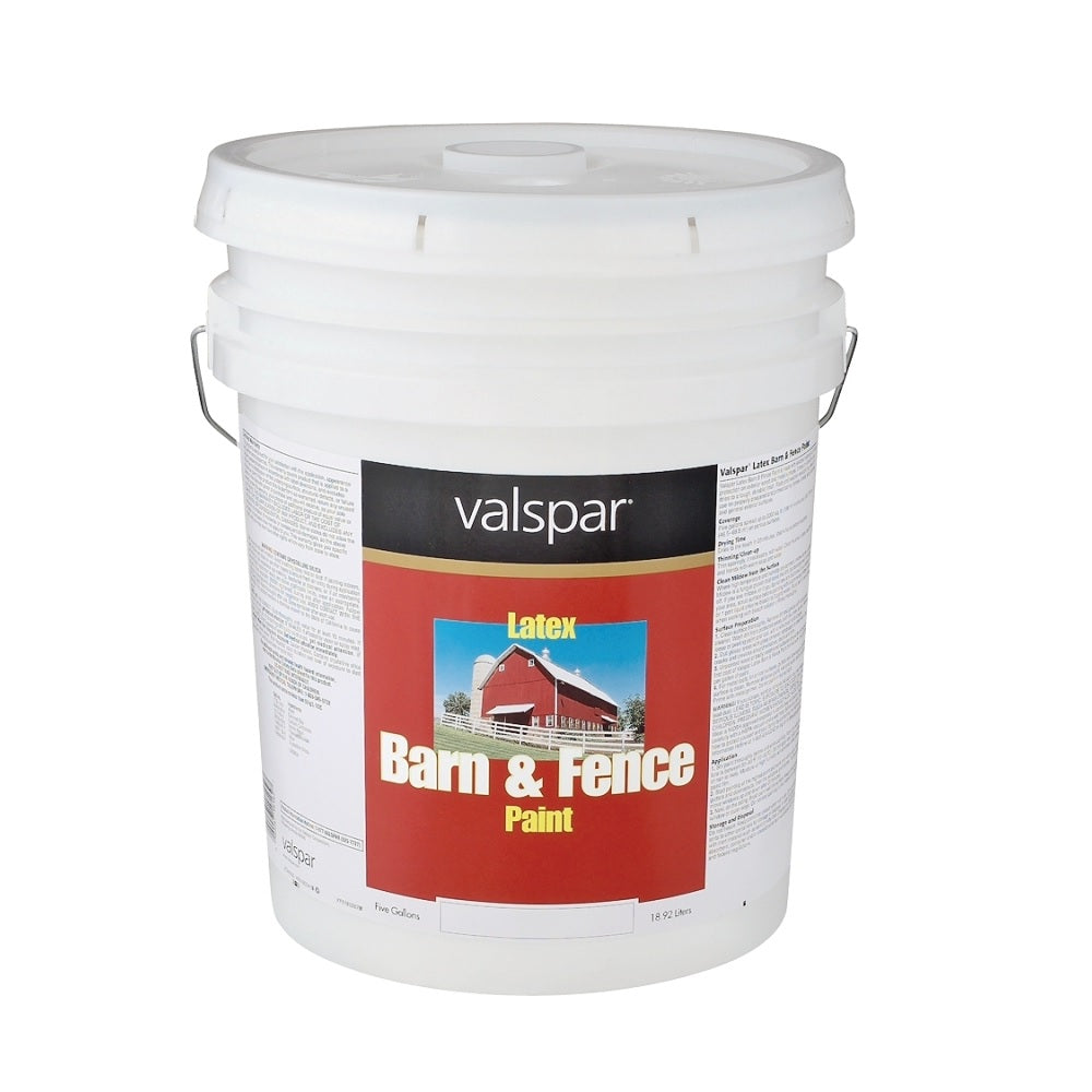 Valspar 29048.008 Barn and Fence Paint, White, 5 Gallon