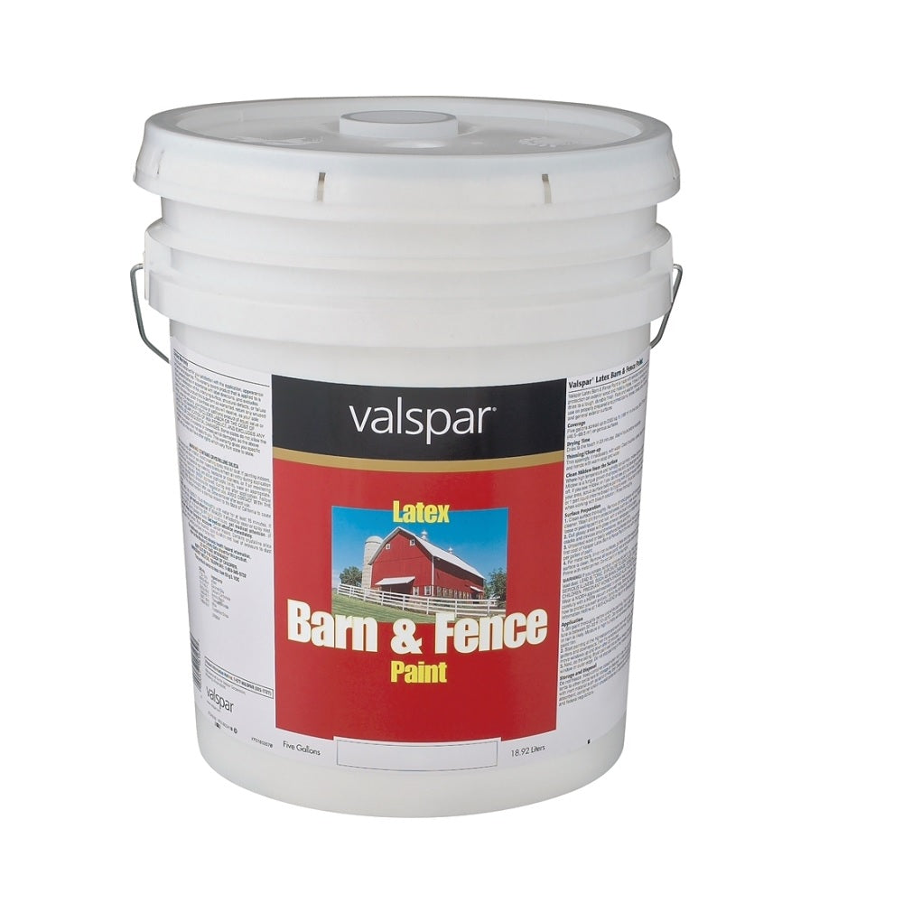 Valspar 28601.008 Barn and Fence Paint, Red, 5 Gallon