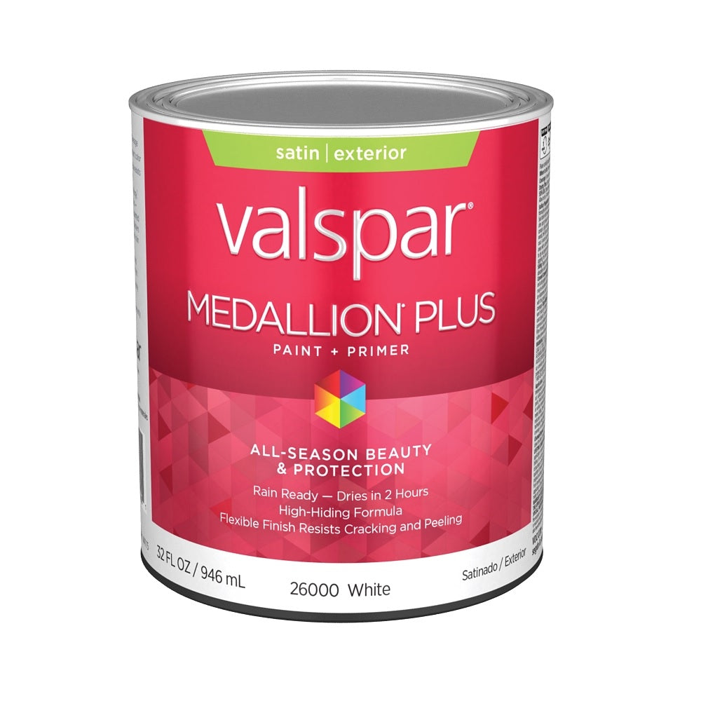 Valspar 028.0026000.005 Medallion Plus Latex Paint, 1 Quart