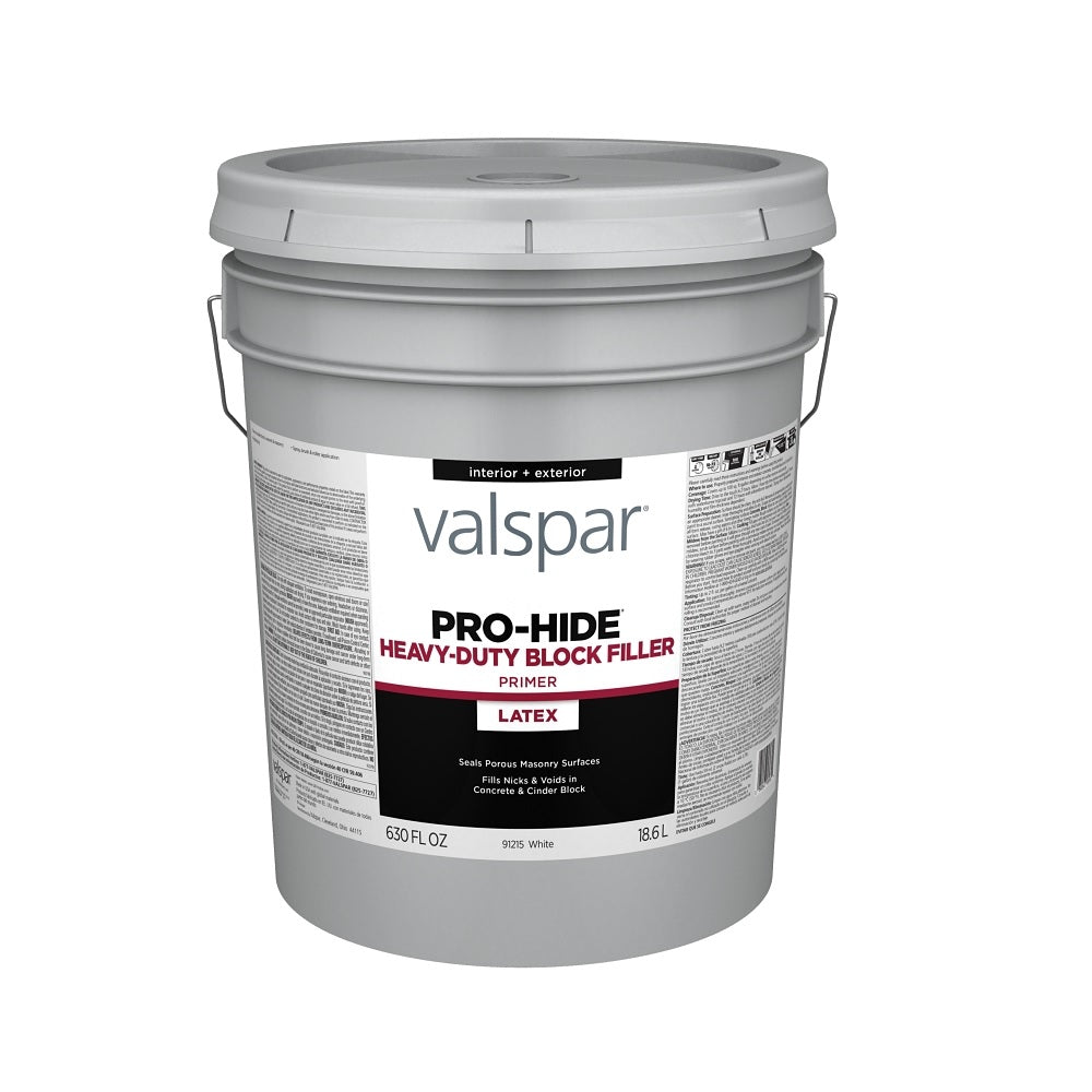 Valspar 028.0091215.008 Pro-Hide Blockfiller Primer, White, 5 Gallon