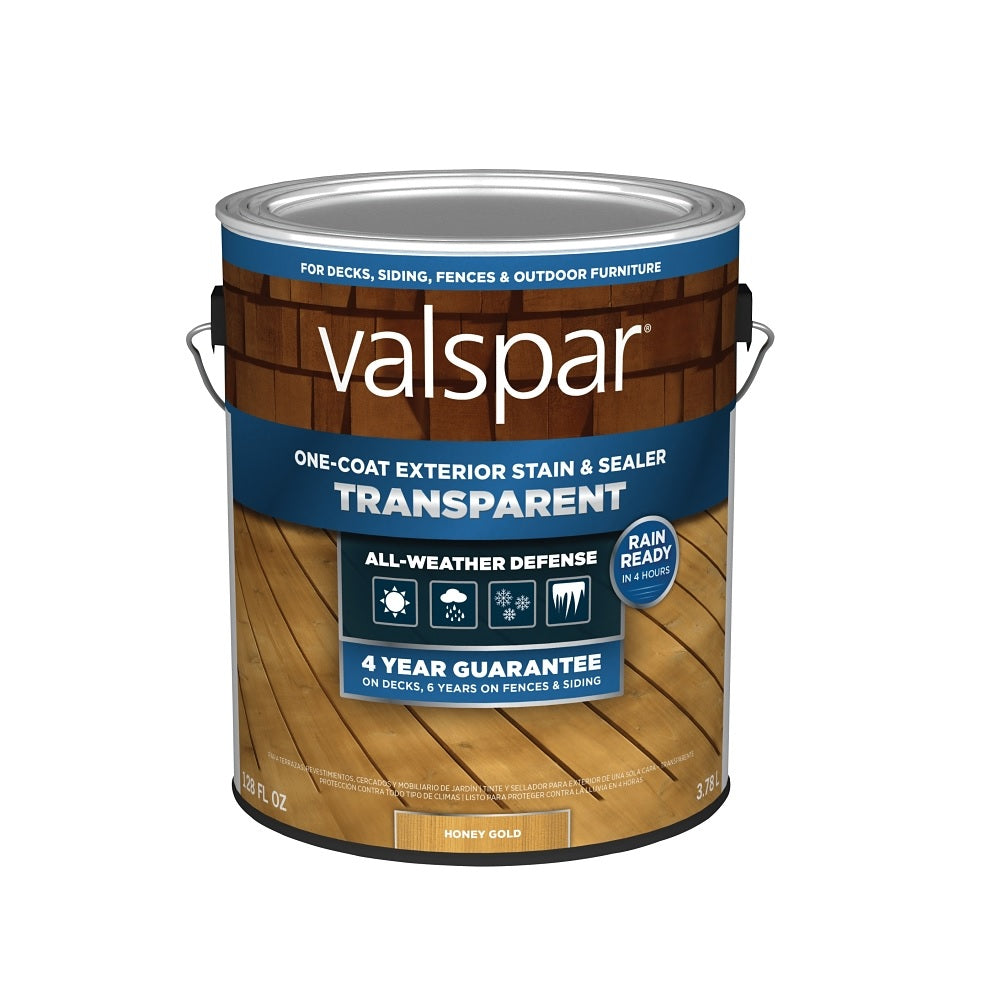 Valspar VL1028072-16 One-Coat Transparent Stain and Sealer, 1 Gallon
