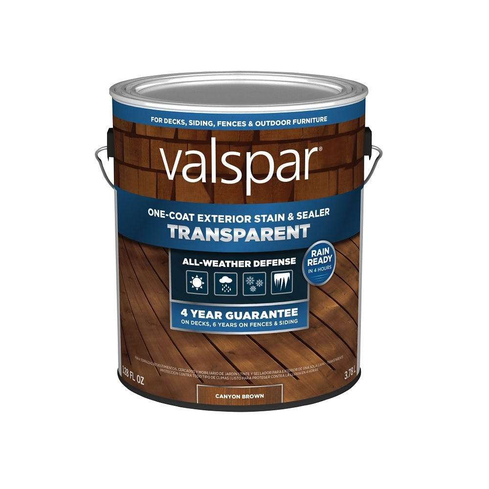 Valspar VL1028078-16 One-Coat Transparent Stain and Sealer, 1 Gallon