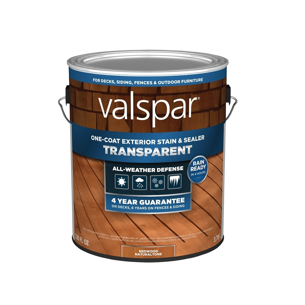 Valspar VL1028081-16 One-Coat Transparent Stain and Sealer, 1 Gallon
