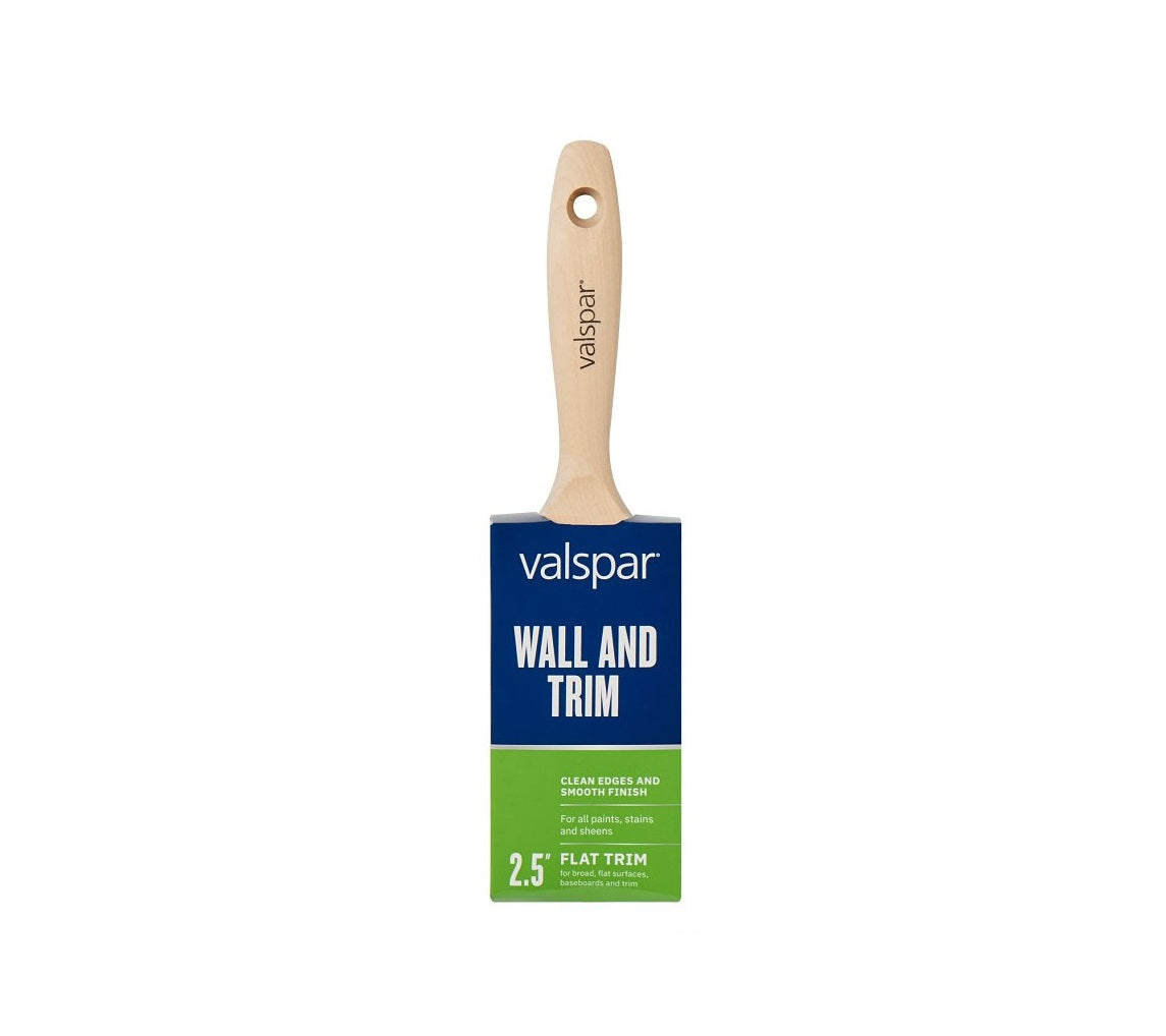 Valspar 881445250 Wall and Trim Paint Brush, Polyester Bristle, Beavertail