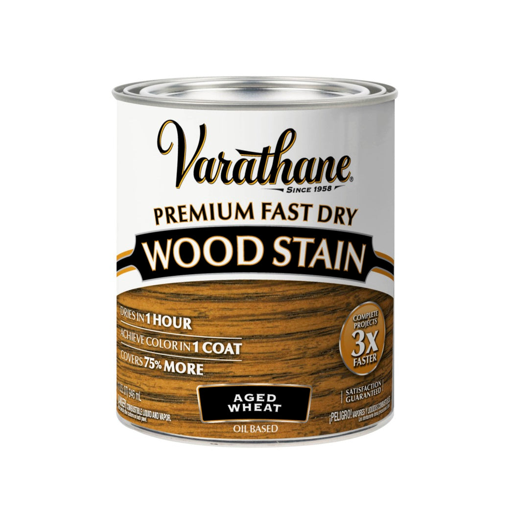 Varathane 333660 Premium Fast Dry Wood Stain, Aged Wheat, 1 Quart