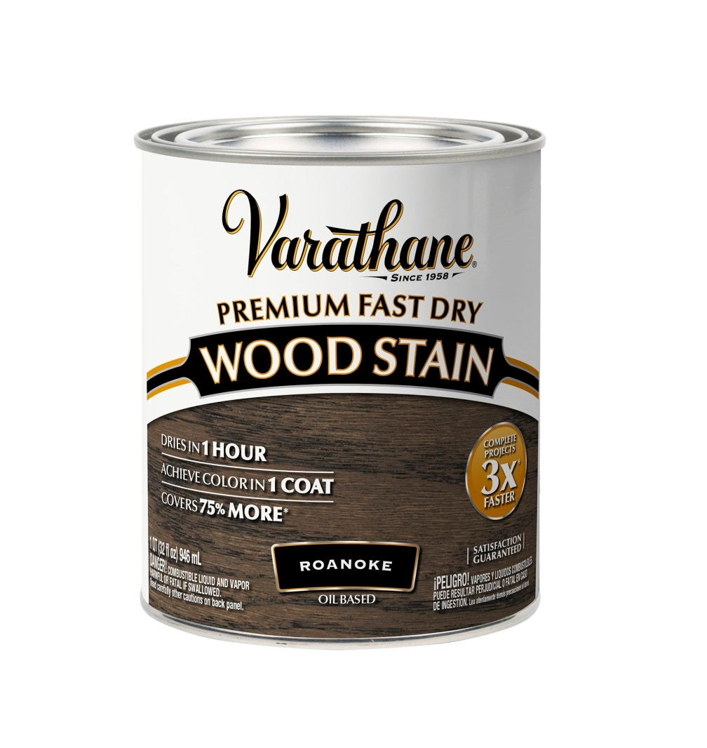 Varathane 370721 Premium Fast Dry Wood Stain, Roanoke, 1 Quart