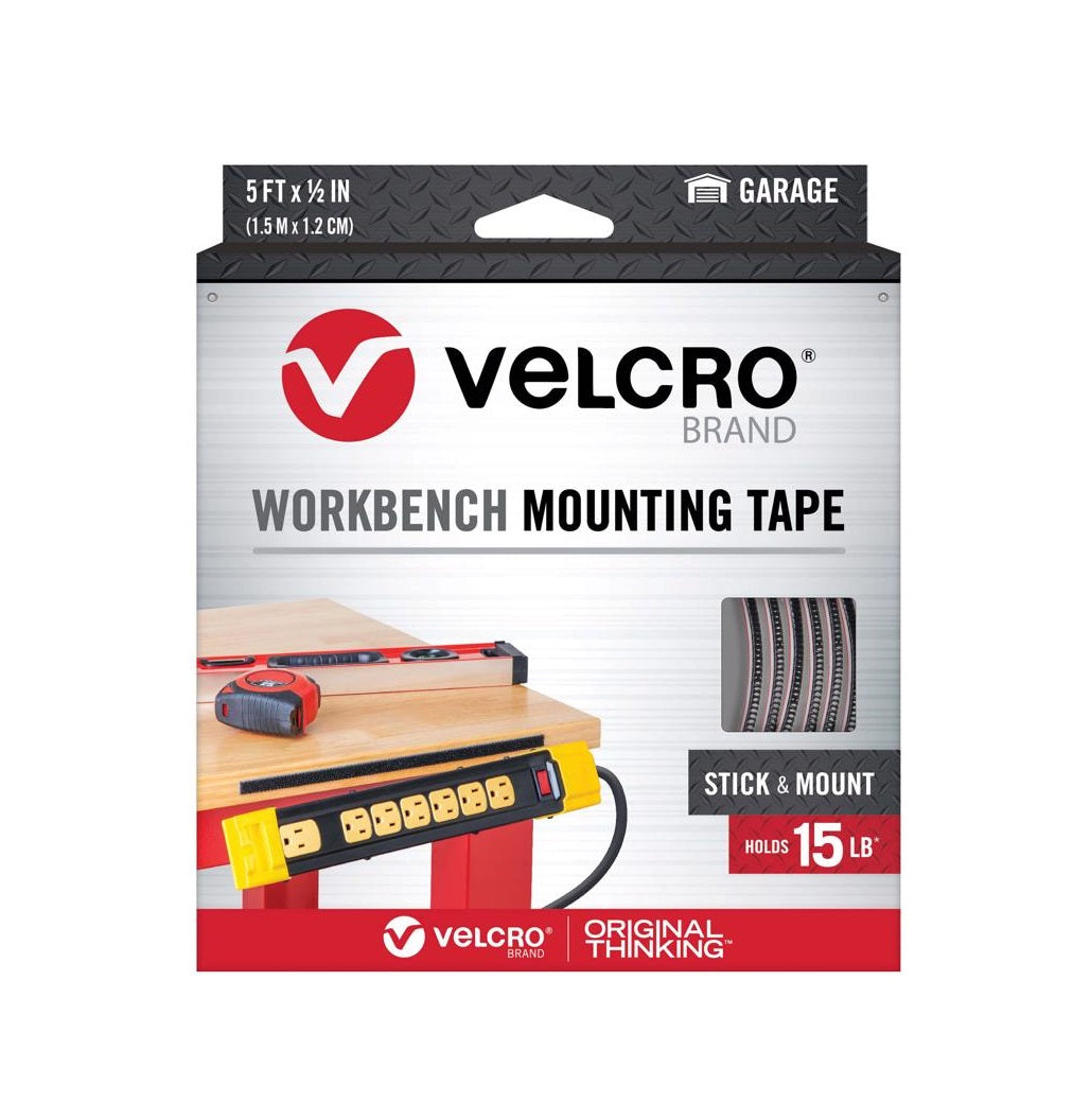Velcro VEL-30827-USA Workbench Mounting Tape, Large, Black