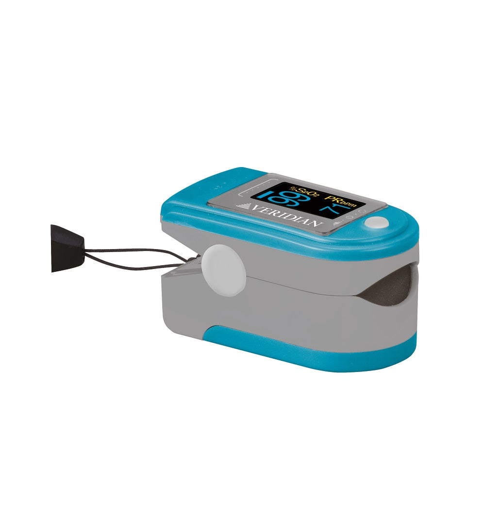 Veridian Healthcare 11-50D Deluxe Pulse Oximeter, Blue/Grey