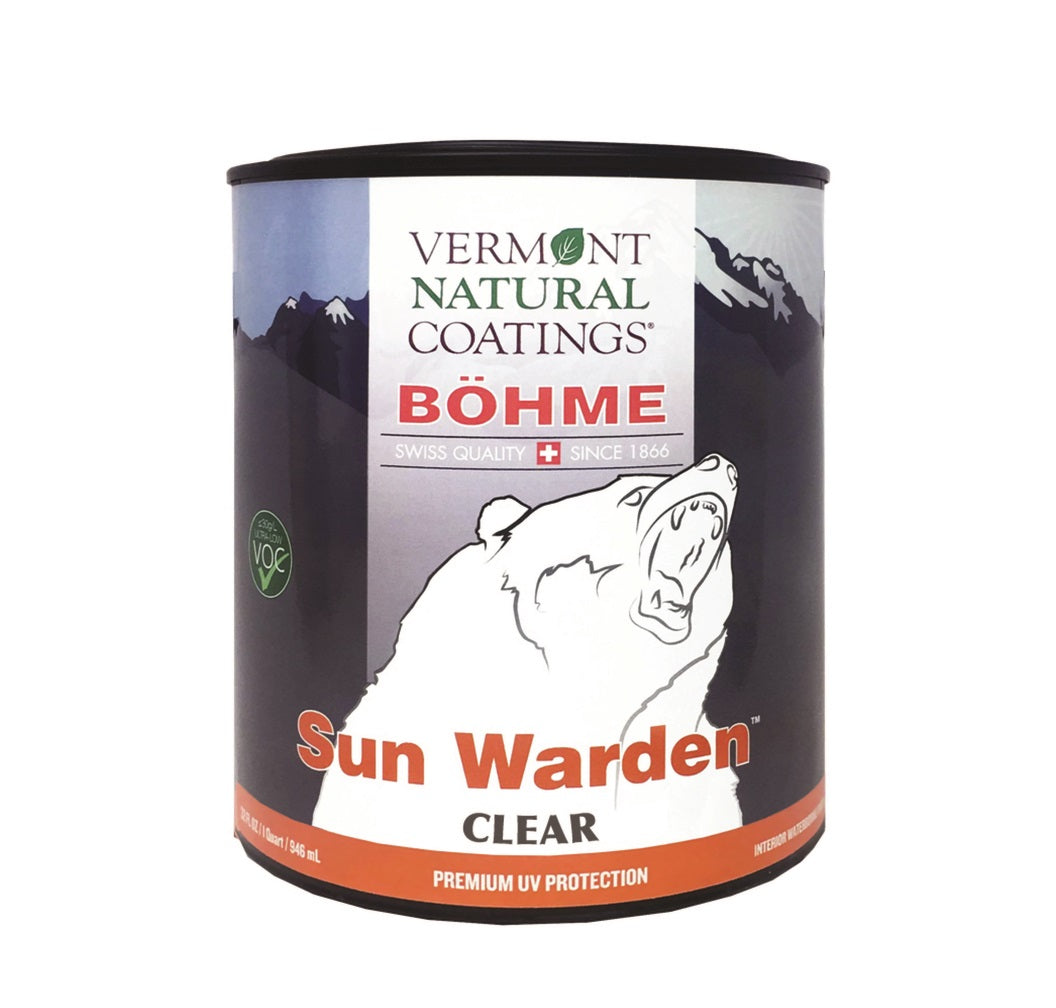 Vermont Natural Coatings 101987 Sun Warden Waterborne Wood Finish, Clear, 5 Gallon
