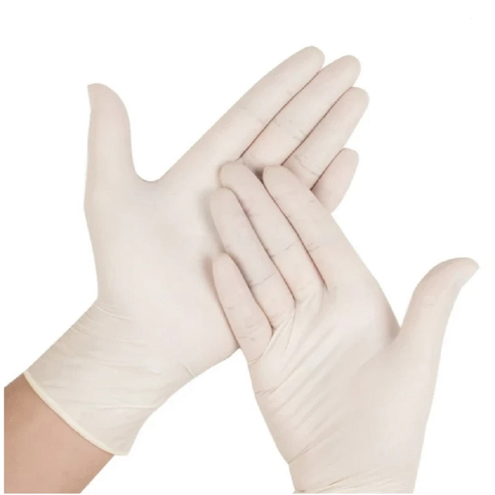 Vertak LATEX-031/040L Disposable Gloves, White, Large