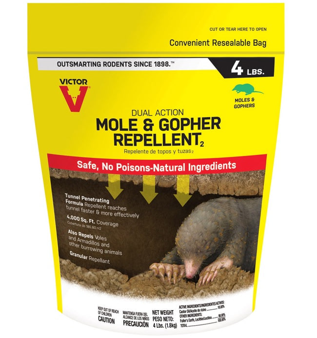 Victor M7001-1 Moles & Gophers Animal Repellent, 4 Lbs