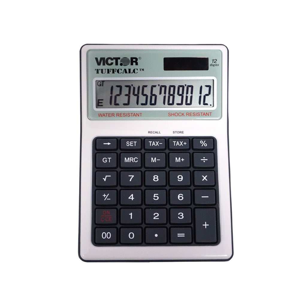 Victor 99901 Tuffcalc 12 Digit Washable Scientific Calculator, Silver