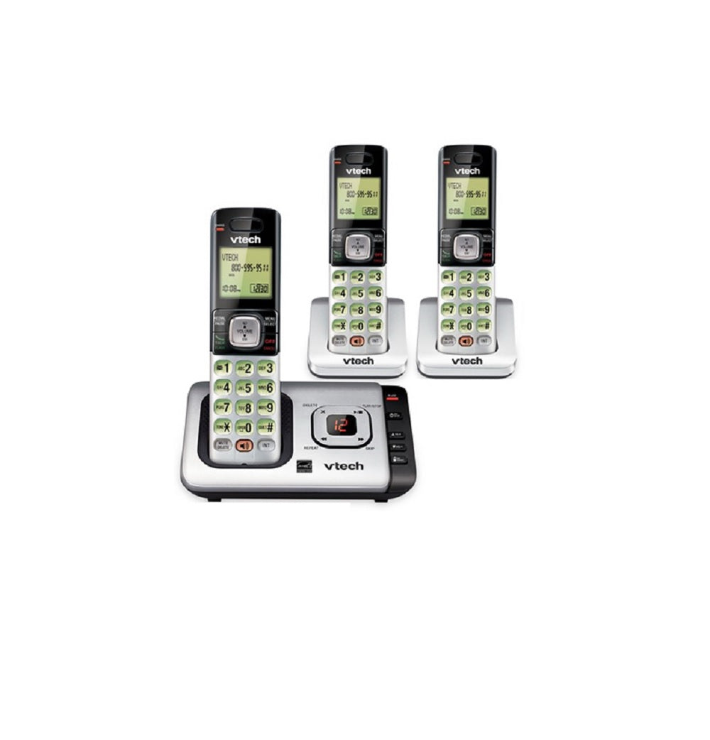 Vtech CS6729-3 Headset Speakerphone Cordless Telephones, White