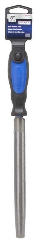 Vulcan JL-F003 Half Round File with Rubber Grip Handle, 8 in