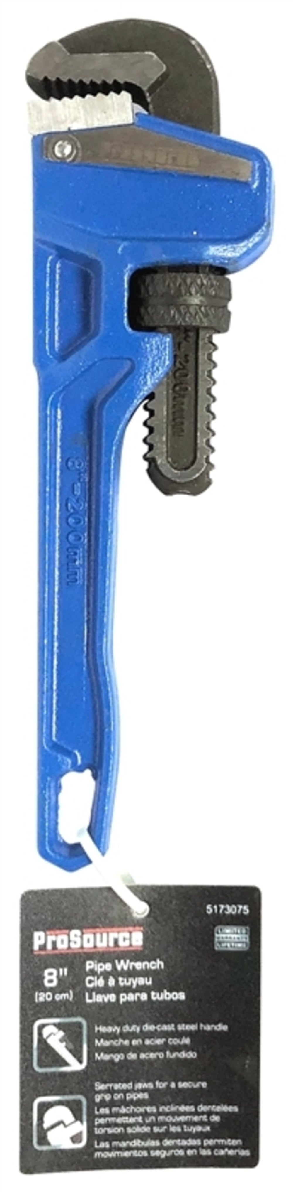 Vulcan JL40108 Heavy-Duty Pipe Wrench, 8"