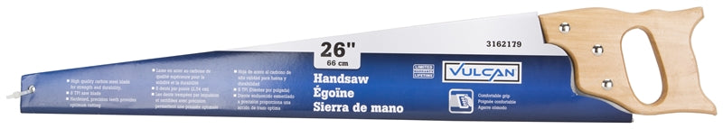 Vulcan JLO-043 Hand Saw with Wood Handle, 26", 8 TPI