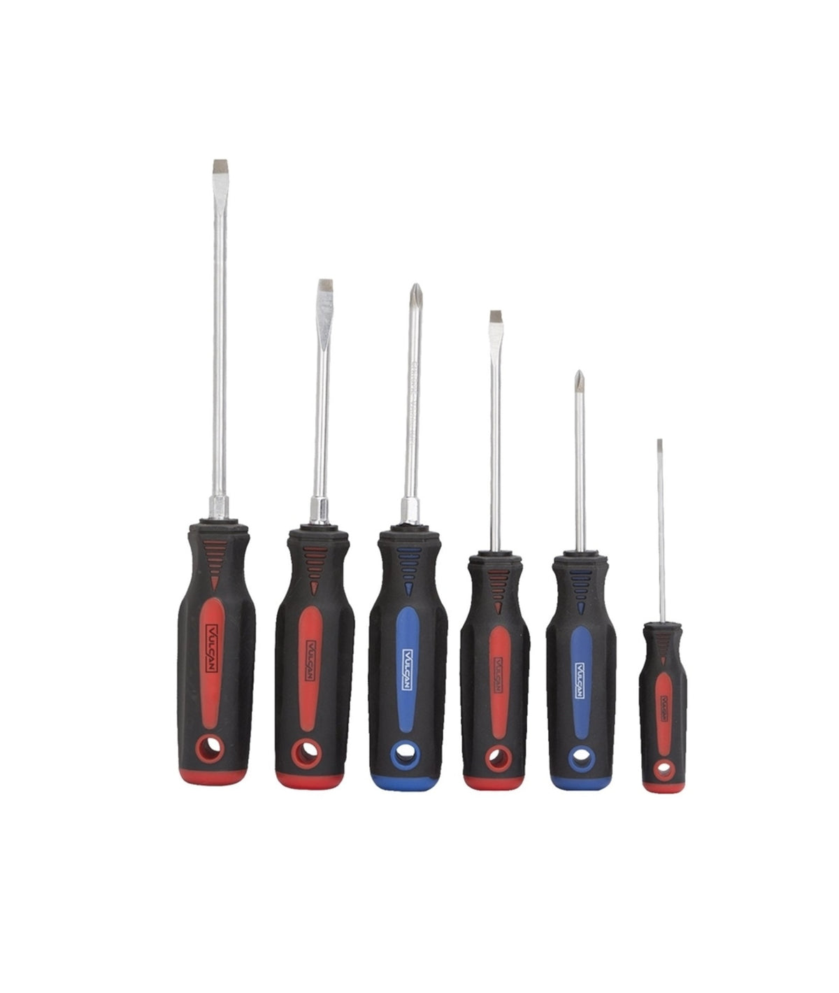 Vulcan SD-SET-6 Screwdriver Set, Satin Chrome Plated