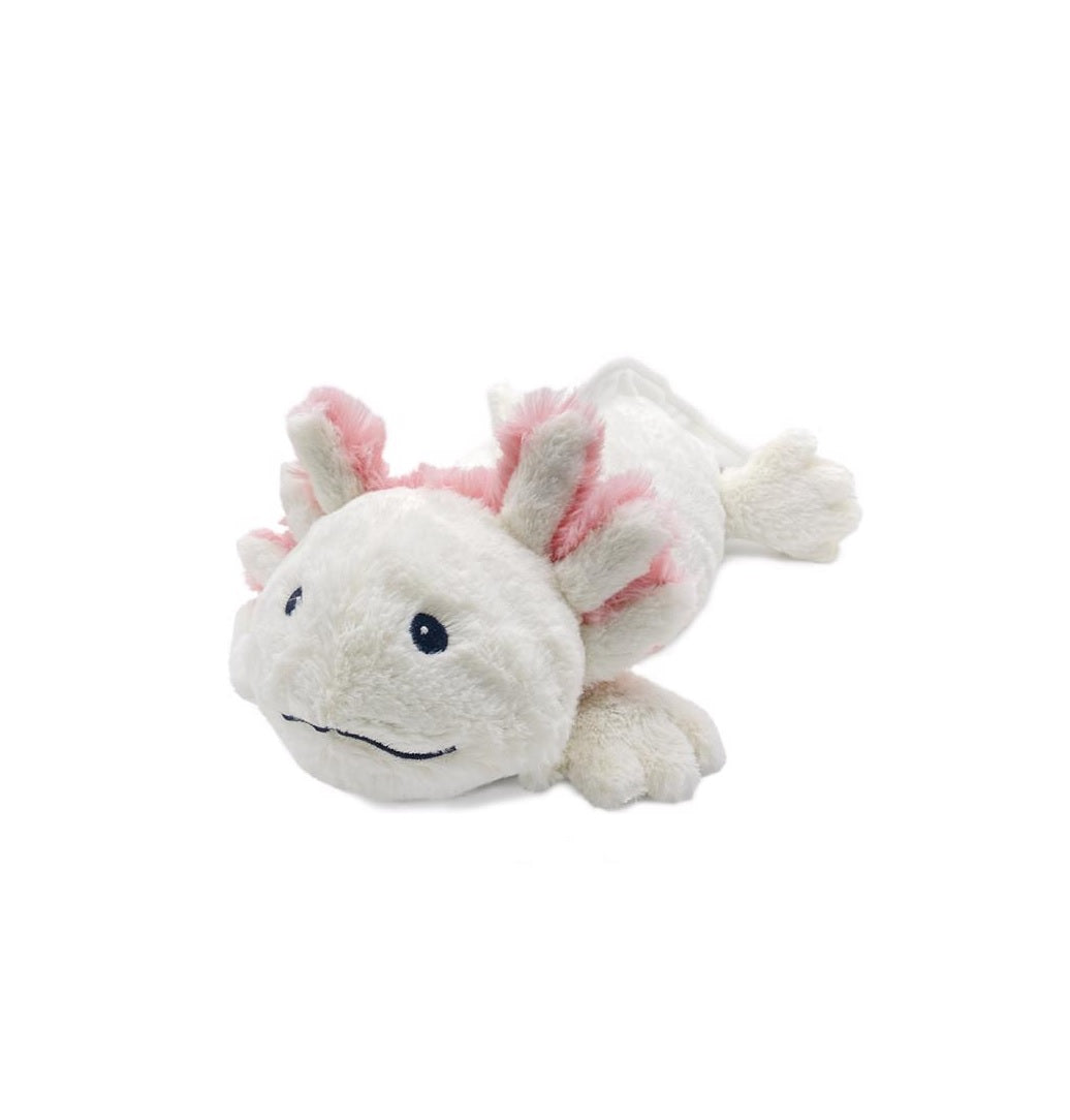 Warmies CP-AXO-1 Axolotl Stuffed Animal, Plush, Pink/White