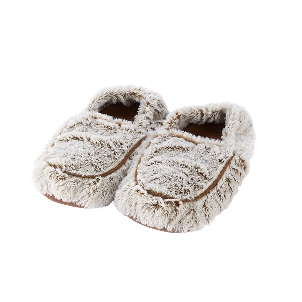 Warmies FW-SLI-MB Marshmallow Slippers, Brown/Gray