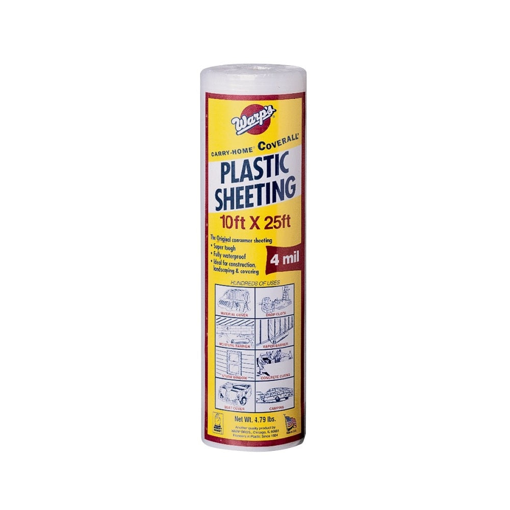 Warp's SP-4CH10-C Carry-Home Coverall Poly Film, 25 Feet x 10 Feet