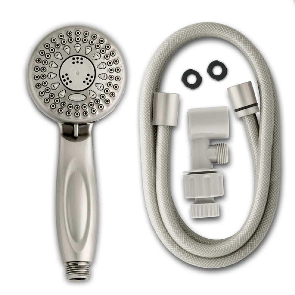 Waterpik TRS-559E PowerSpray Plus 5 settings Showerhead, Brushed Nickel