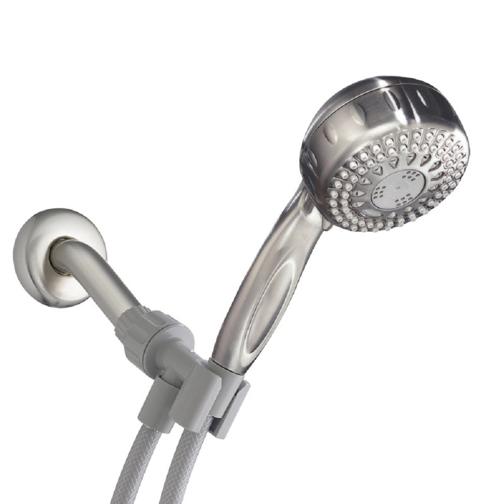 Waterpik TRS-559E PowerSpray Plus 5 settings Showerhead, Brushed Nickel