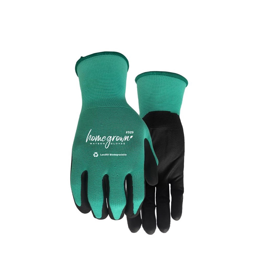 Watson Gloves 329-L Homegrown Jade Gardening Gloves, Nylon