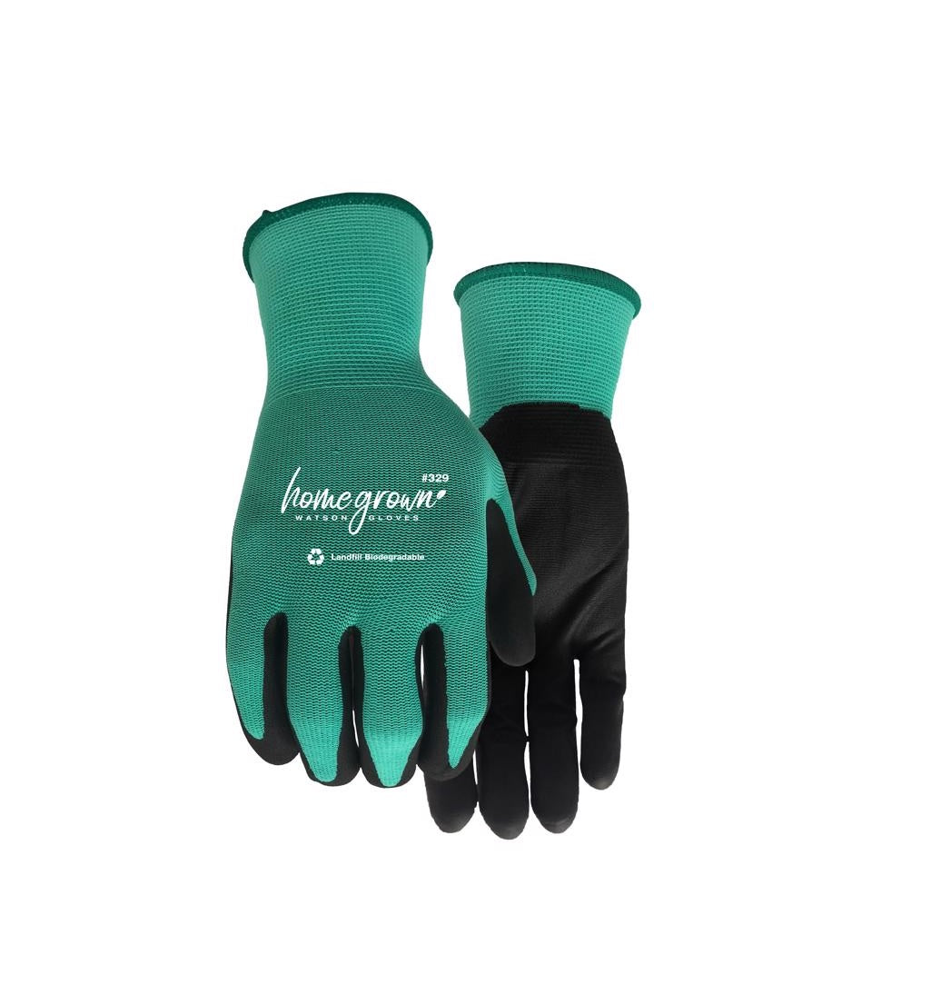 Watson Gloves 329-M Homegrown Jade Gardening Gloves, Nylon