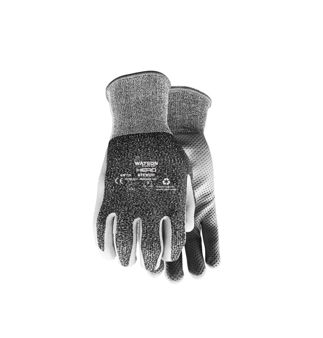 Watson Gloves 373-M Stealth Hero Gloves, Nitrile/Polyester Knit