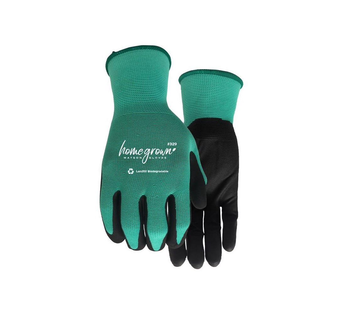 Watson Gloves 329-S Home Grown Jade Dipped Gloves, Nylon