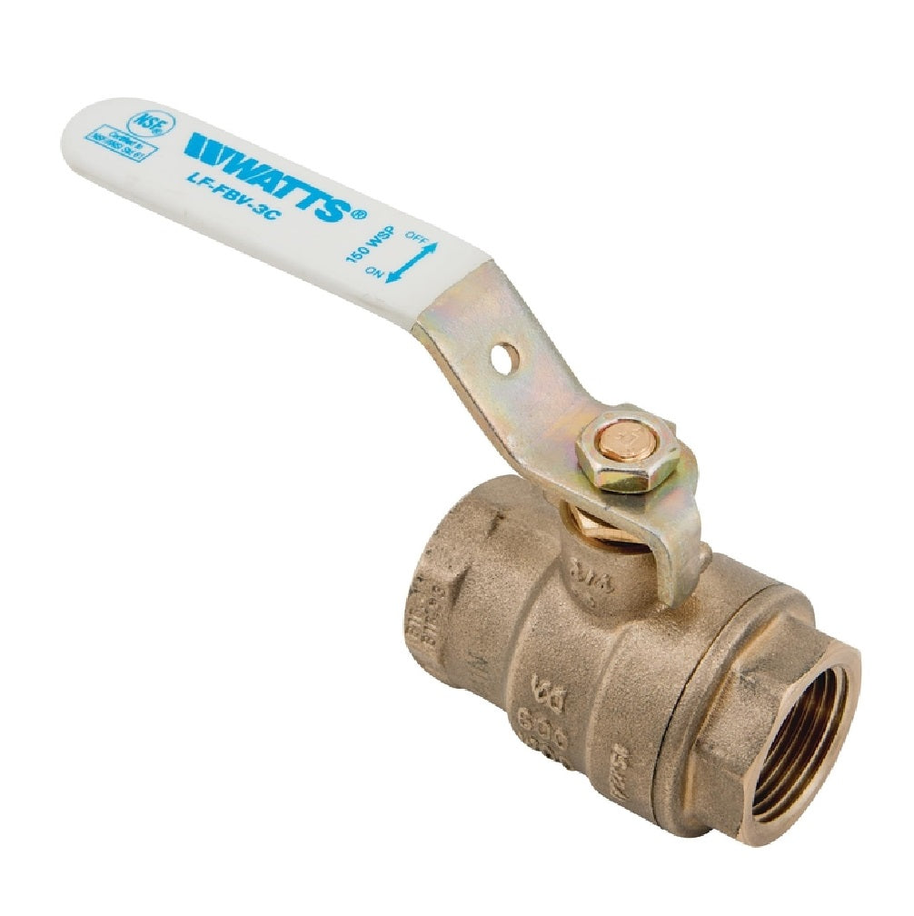 Watts 88005695 Threaded Ball Valve Full Port, Brass