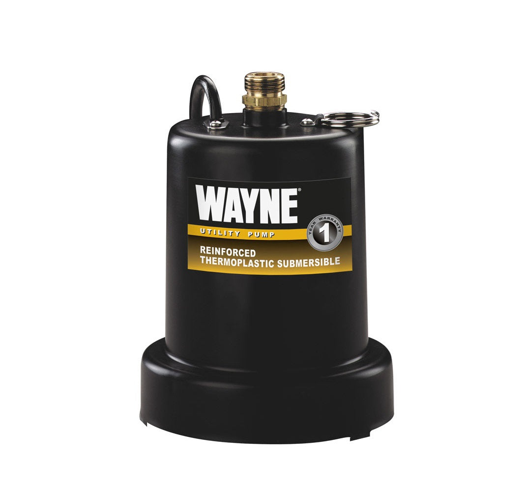 Wayne TSC130 Submersible Utility Pump, 1/4 HP, 120 V