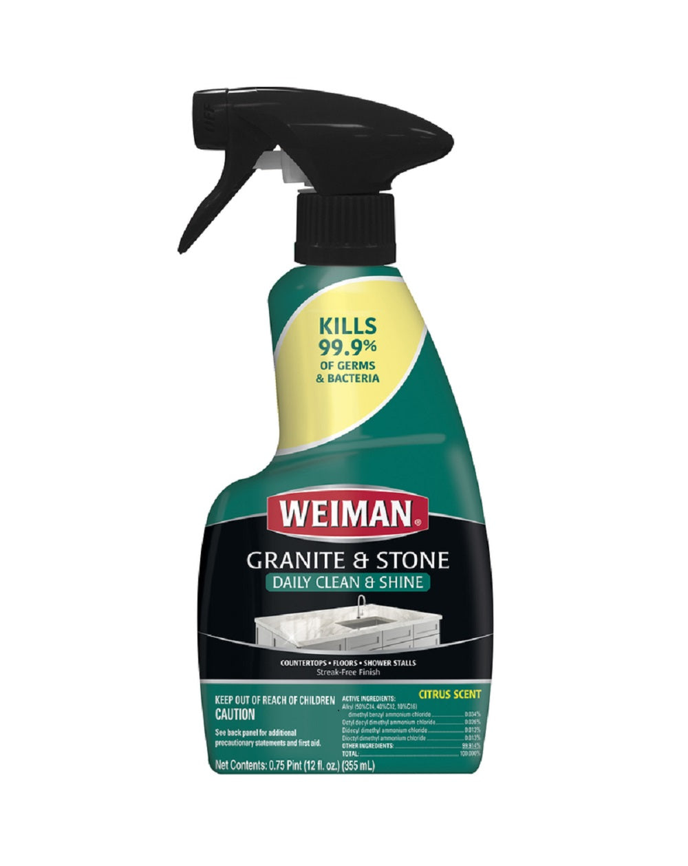 Weiman 78 Granite Cleaner and Polish, 12 Oz.