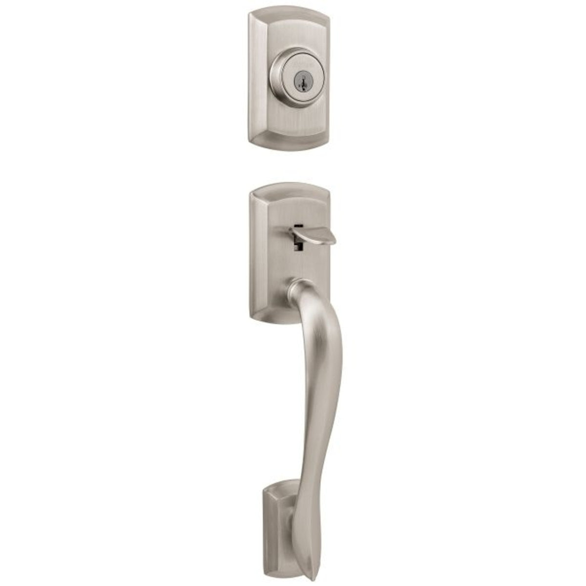 Weiser Lock GCA71AVH15 Exterior Avalon Dummy Handleset, Satin Nickel
