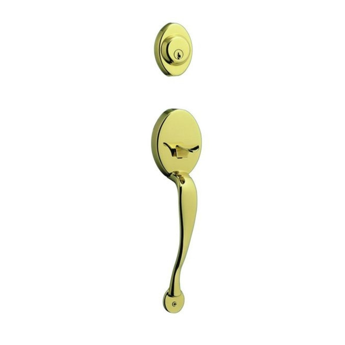 Weiser Lock GA9771A3BR Exterior Augusta Single Cylinder Active Handleset, Lifetime Bright Brass