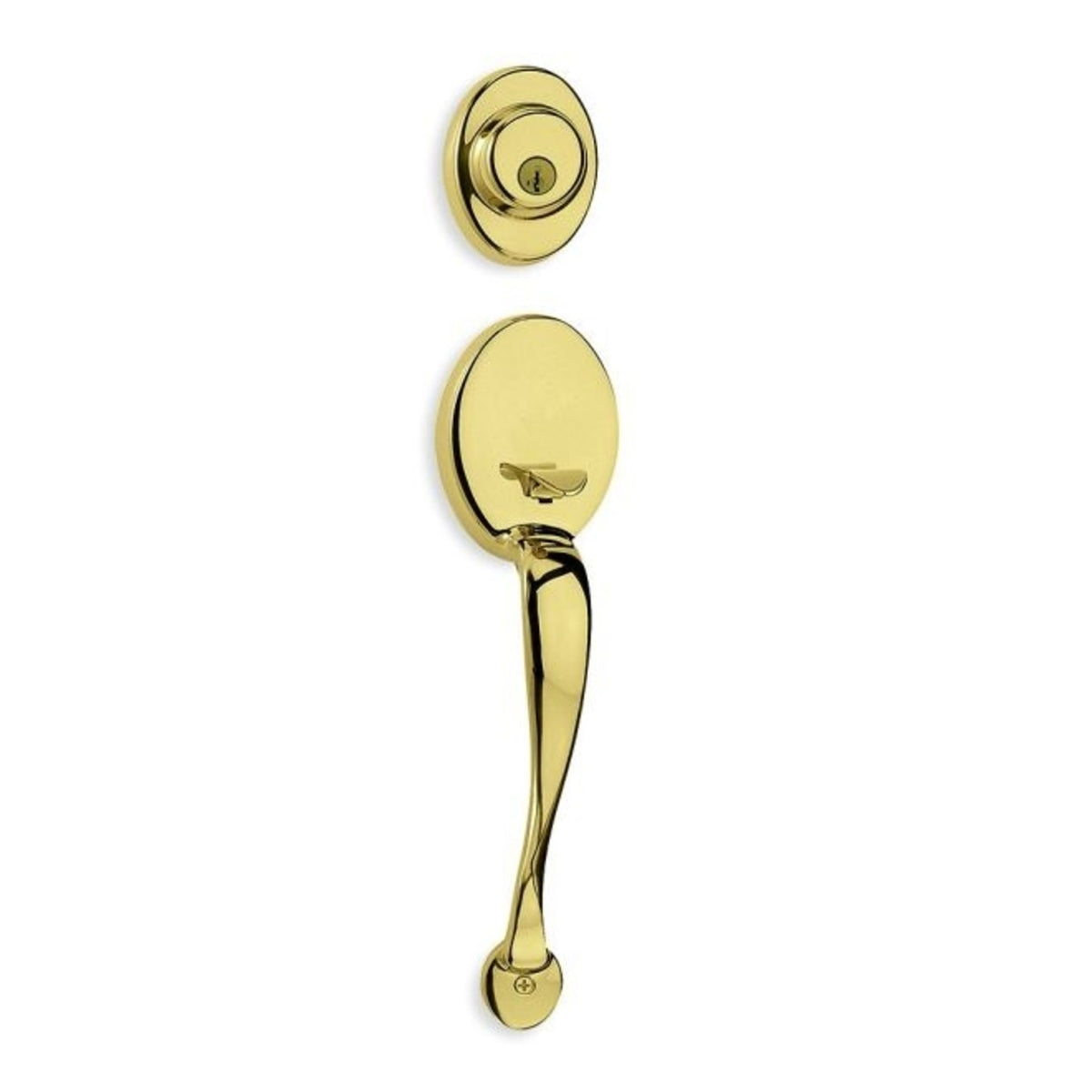 Weiser Lock GA9671A3BRS Exterior Augusta Double Cylinder Active Handleset, Lifetime Bright Brass