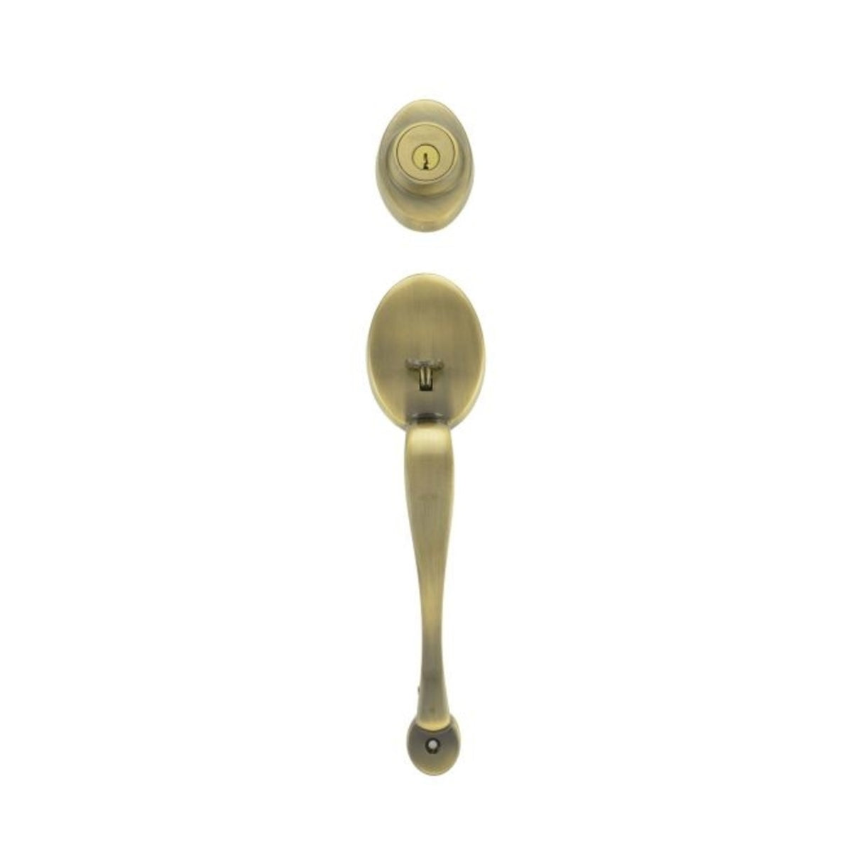 Weiser Lock GA9771A5 Exterior Augusta Single Cylinder Active Handleset, Antique Brass