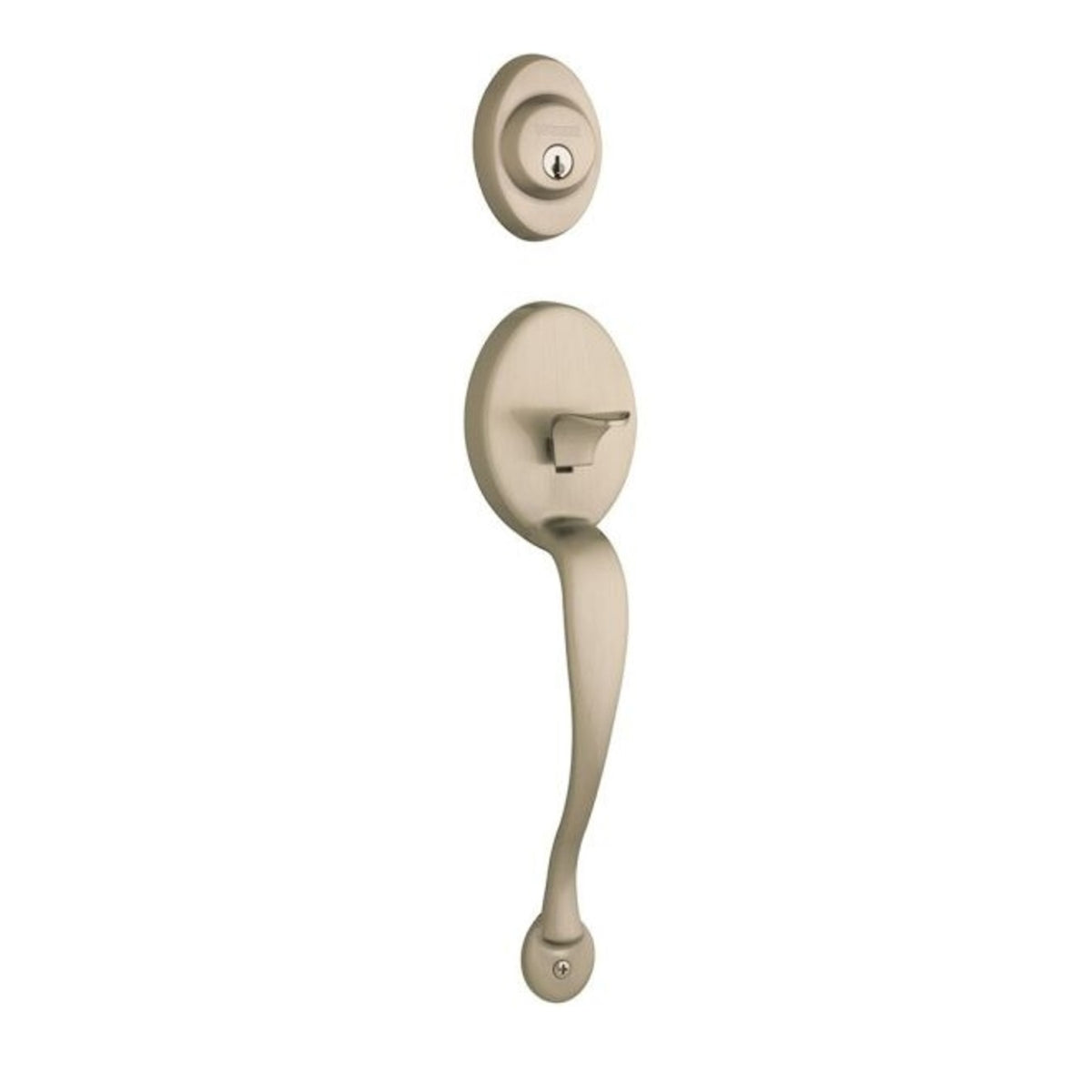 Weiser Lock GA9771A15 Exterior Augusta Single Cylinder Active Handleset, Satin Nickel