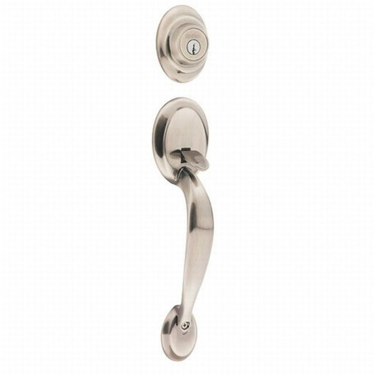 Weiser Lock GAC9771K15S Exterior Kingsway Single Cylinder Handleset, Satin Nickel